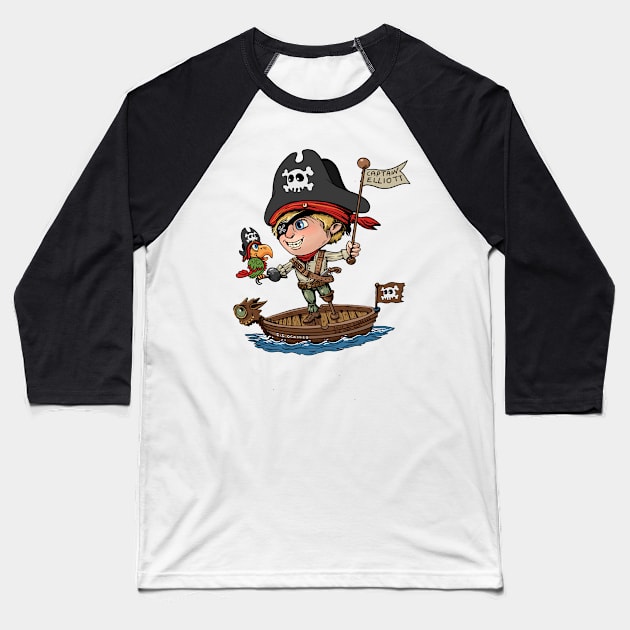Captain Elliott Baseball T-Shirt by Lefrog